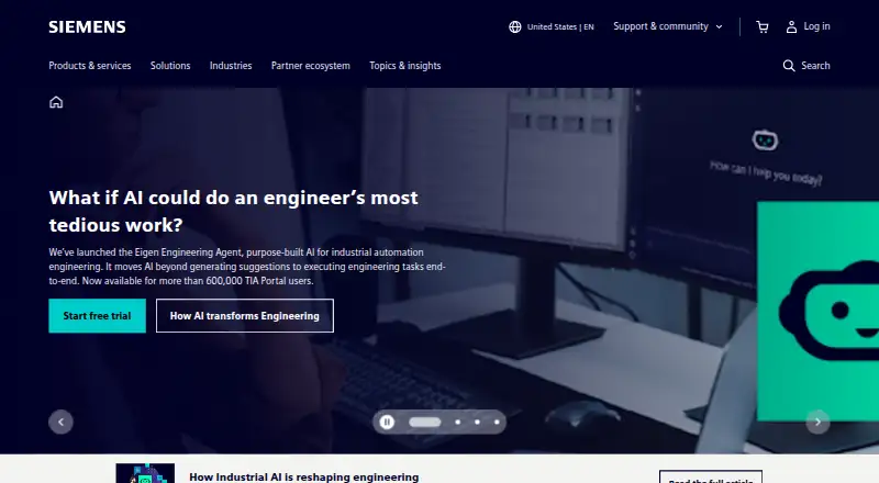 Siemens Performance Insight's own site