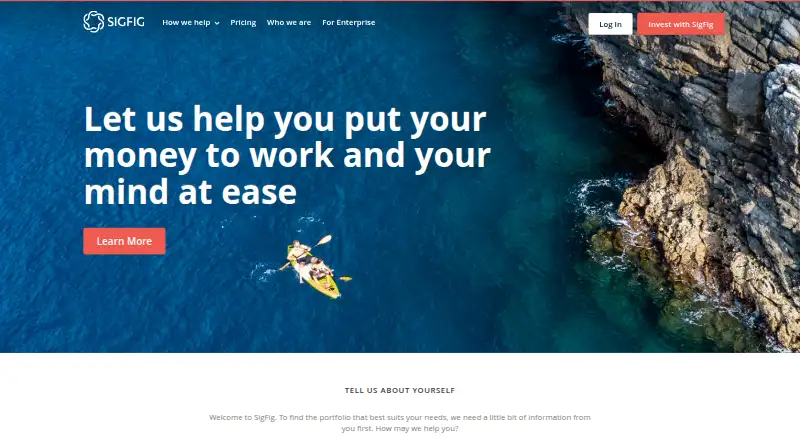 SigFig Wealth Management's own site