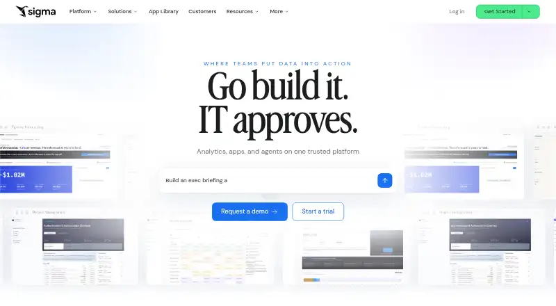 Sigma Computing's own site