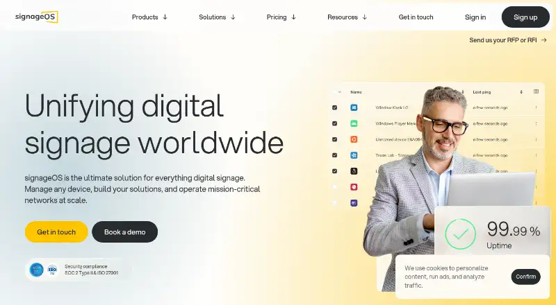 SignageOS's own site