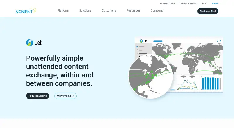 Signiant Jet's own site