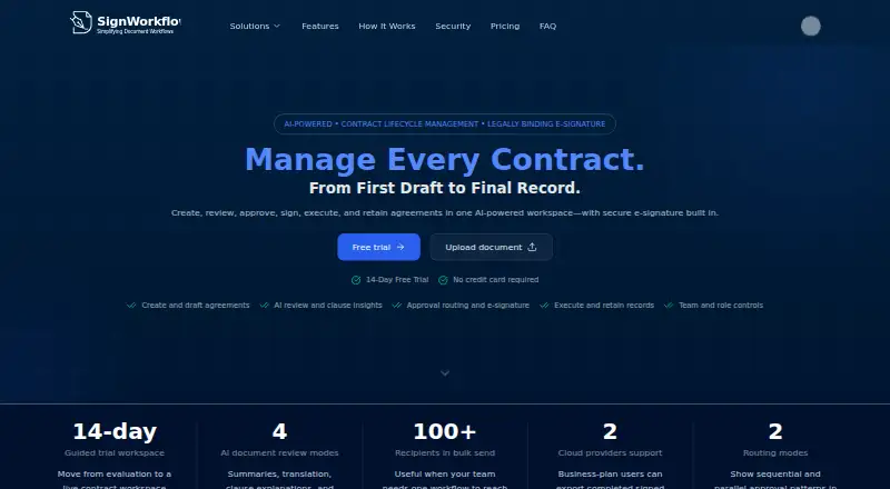SignWorkflow's own site