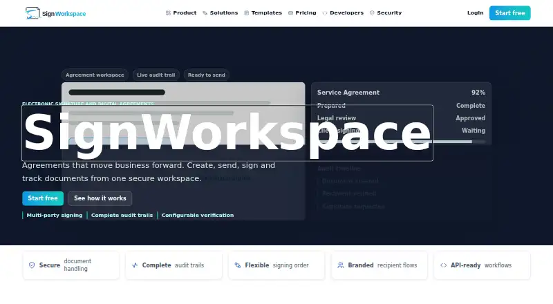 SignWorkspace's own site