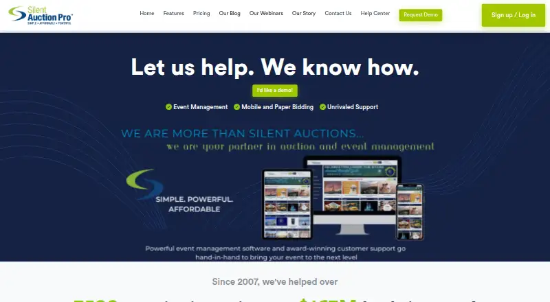 Silent Auction Pro's own site