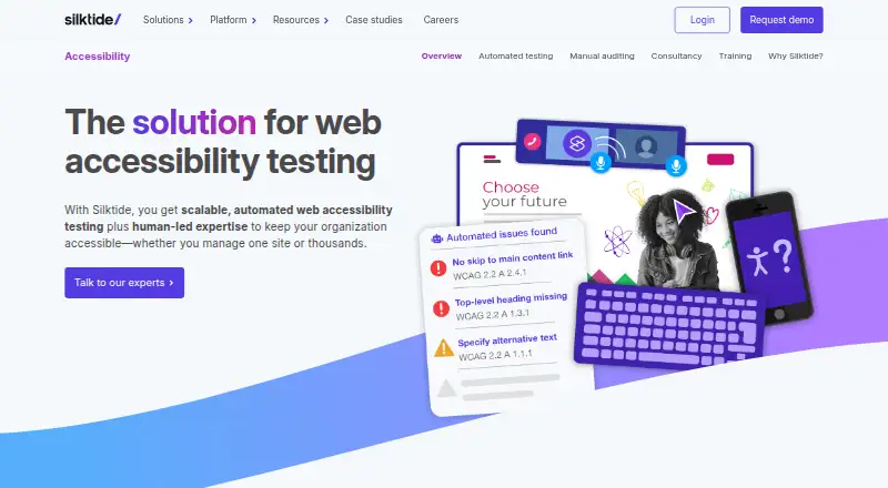 Silktide Accessibility's own site