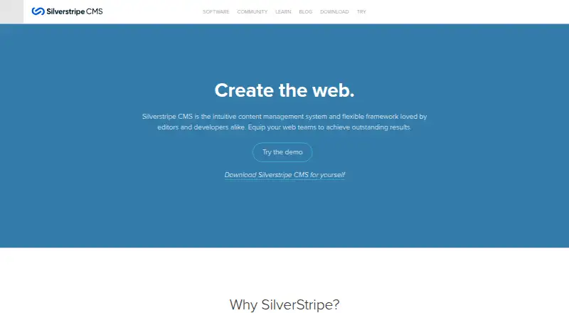 Silverstripe CMS's own site