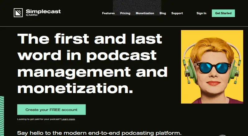 Simplecast's own site