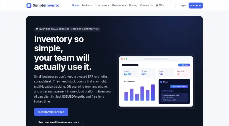 Simple Inventory Management's own site