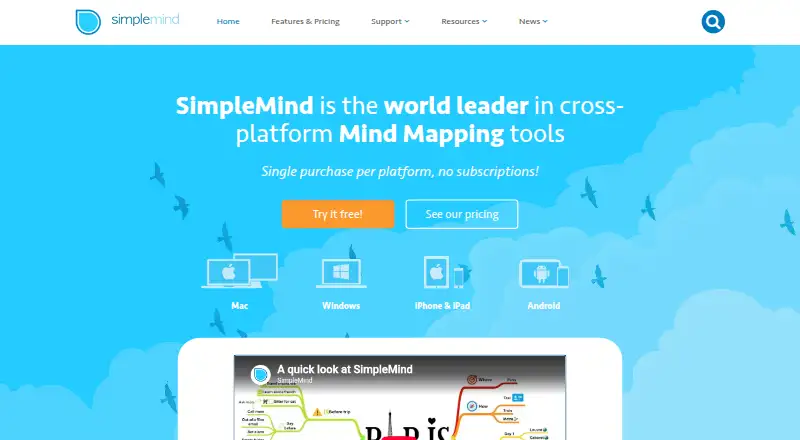 SimpleMind's own site
