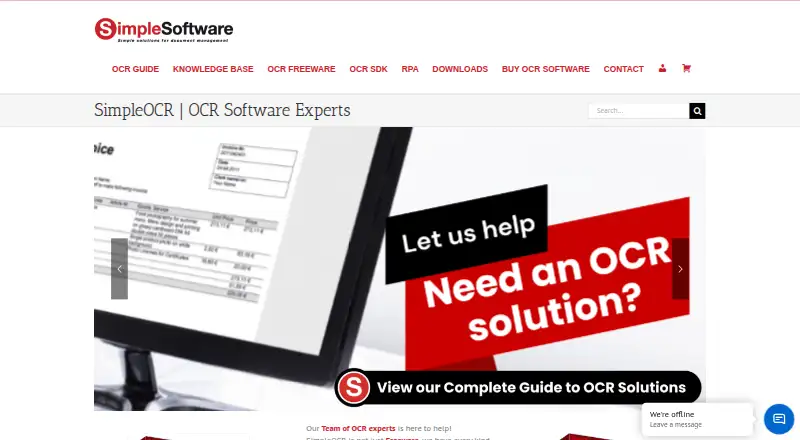 SimpleOCR's own site