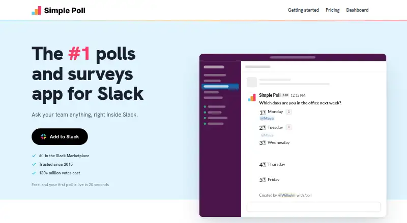 Simple Poll's own site