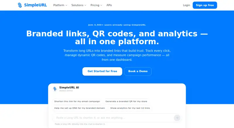SimpleURL's own site