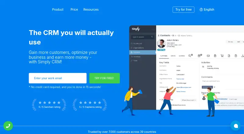 Simply CRM's own site