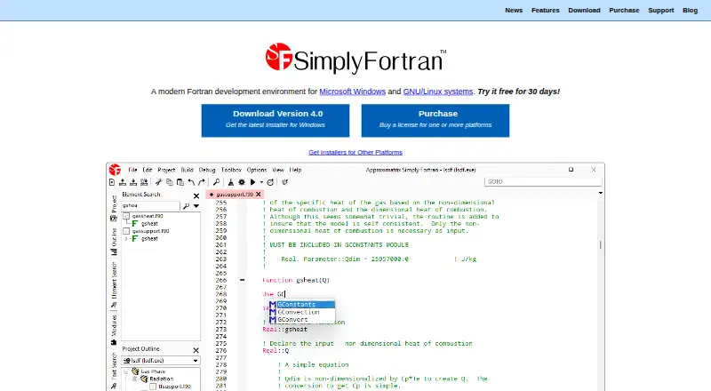Simply Fortran's own site