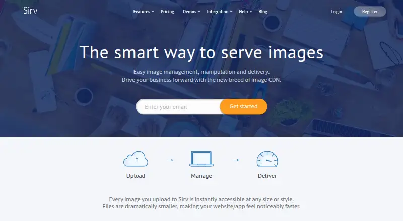 Sirv's own site