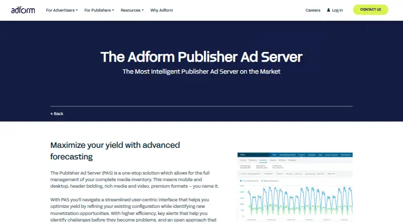 Adform Publisher Ad Server's own site