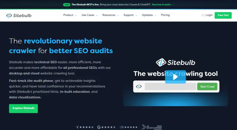 Sitebulb's own site