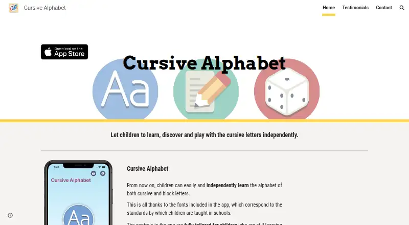 Handwriting Tracing Practice's own site