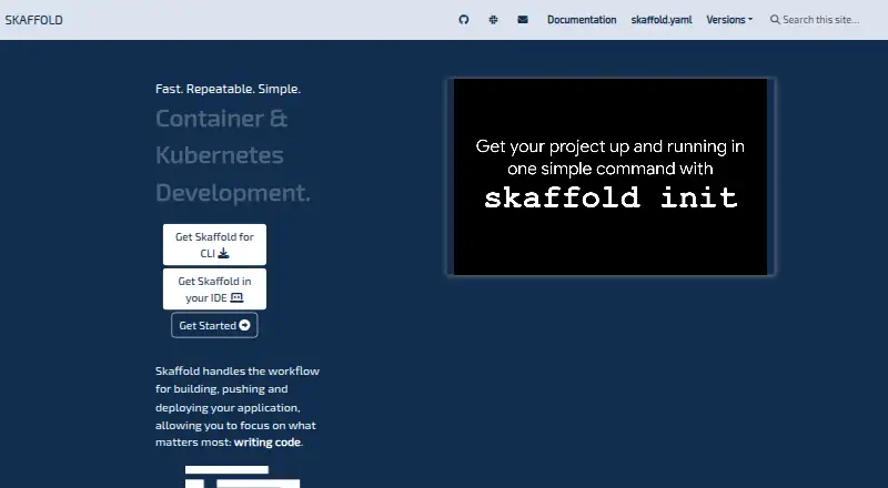 Skaffold's own site