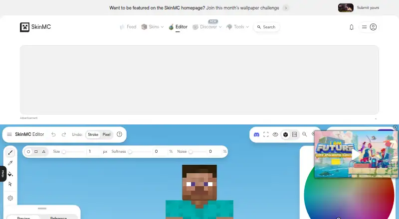 The SkinMC homepage