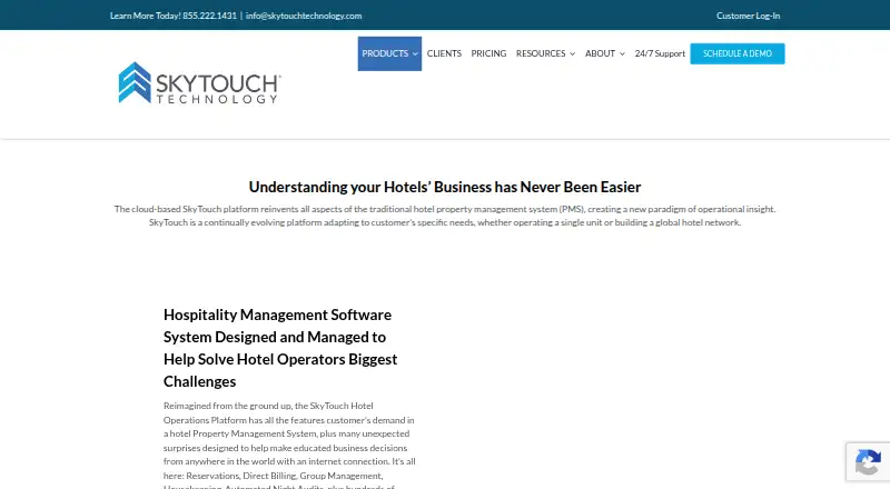 SkyTouch Hotel OS's own site