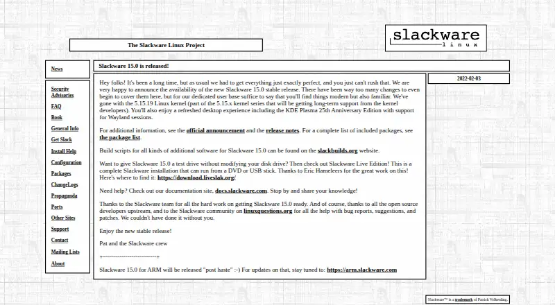 Slackware pkgtools's own site