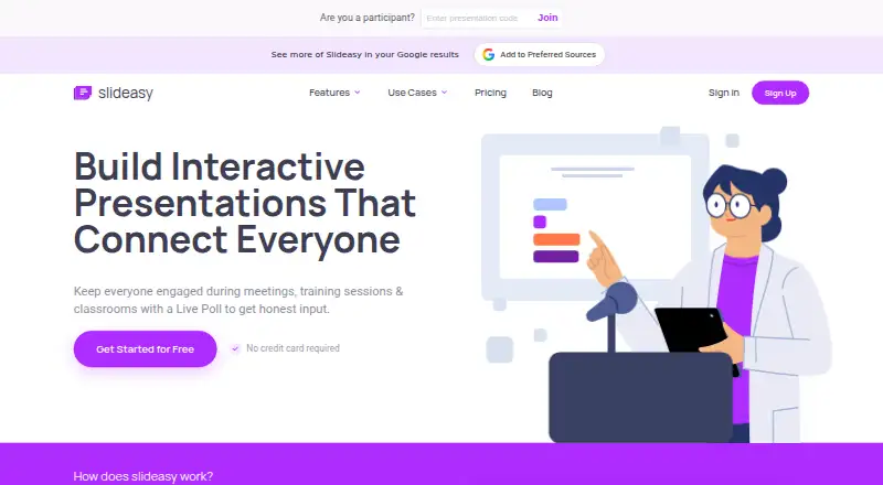 Slideasy's own site