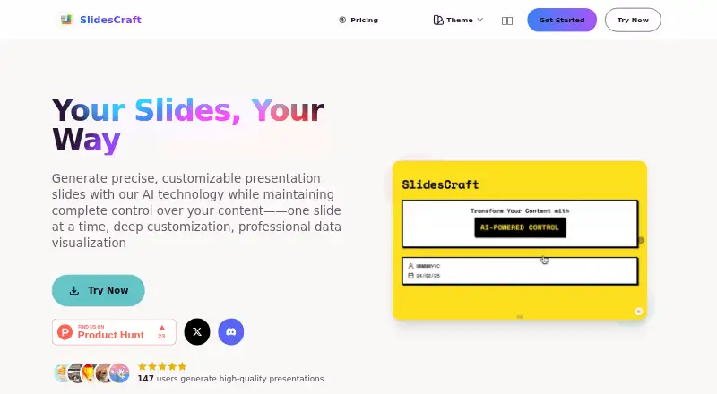 SlidesCraft's own site