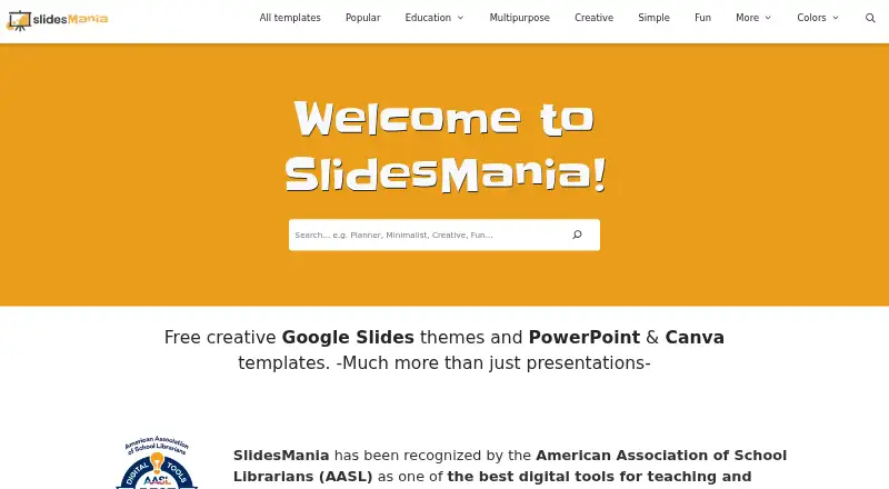 SlidesMania's own site