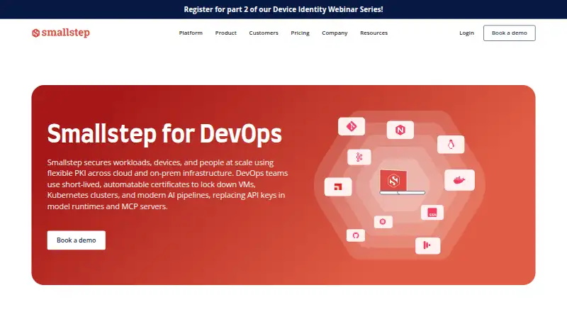 Smallstep Certificate Manager's own site