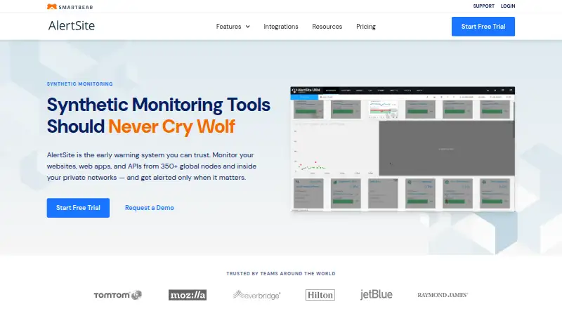 AlertSite's own site