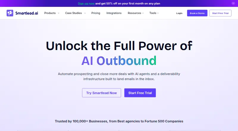 Smartlead's own site