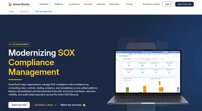 SmartSuite SOX Management's own site