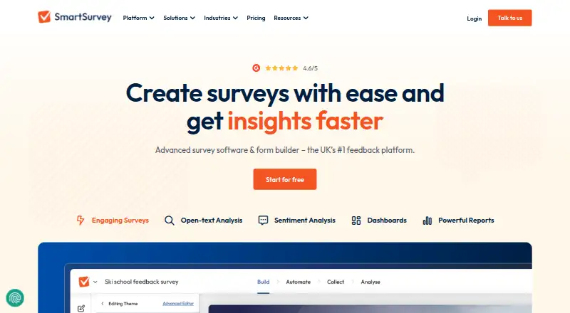 SmartSurvey's own site