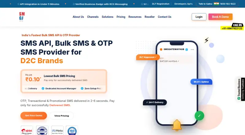 SMSGatewayHub's own site