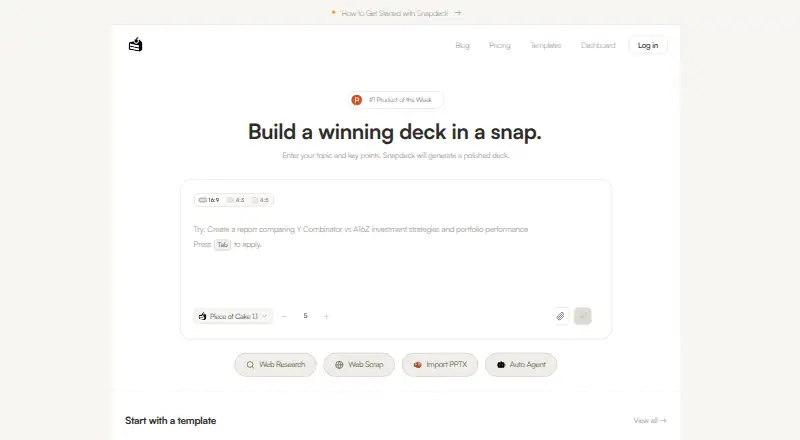 Snapdeck's own site
