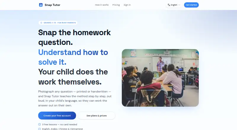 Snap Tutor's own site