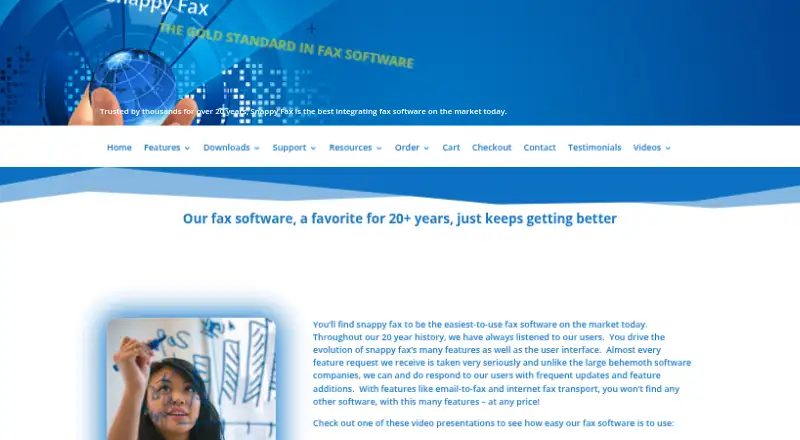 Snappy Fax Server's own site