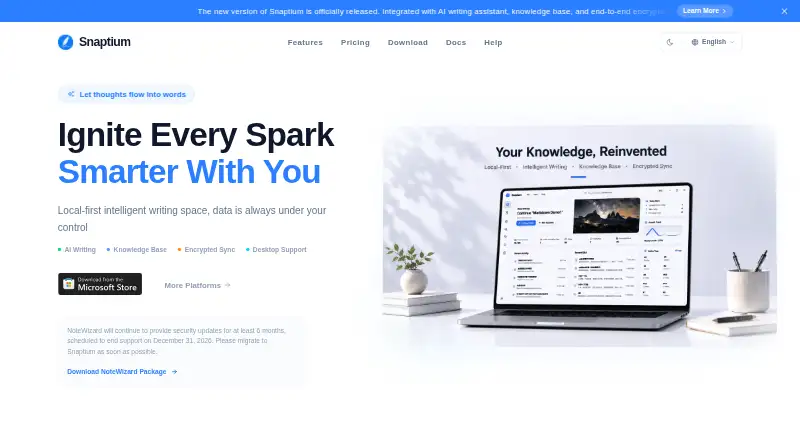 Snaptium's own site