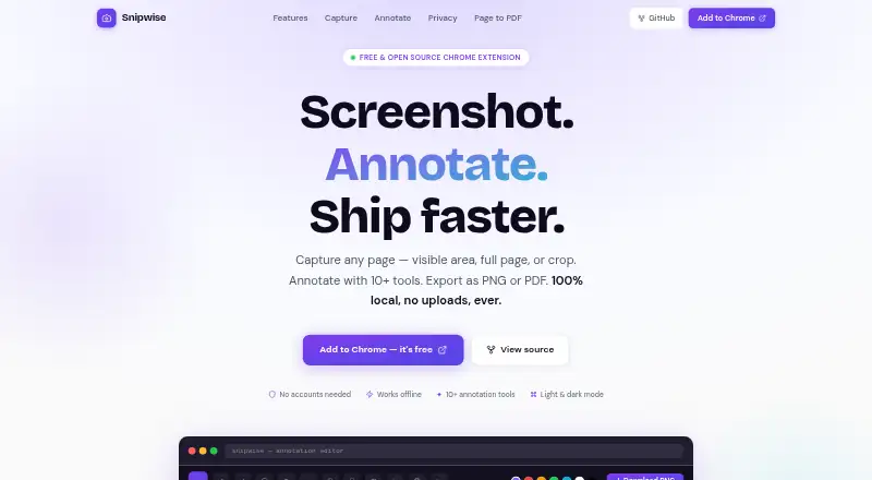 Snipwise's own site