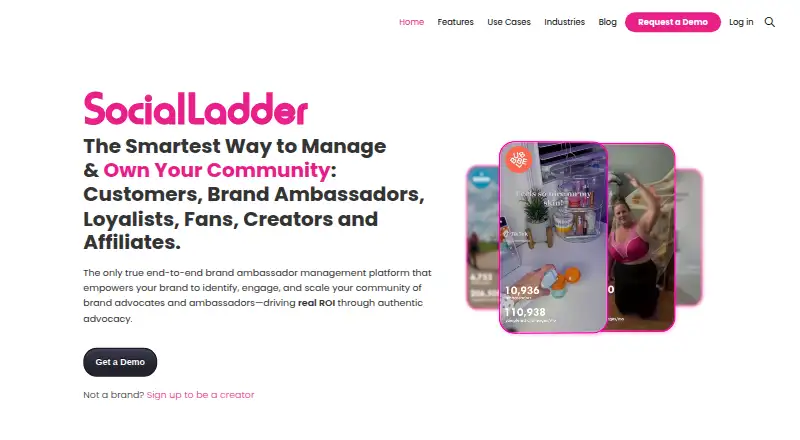 SocialLadder's own site