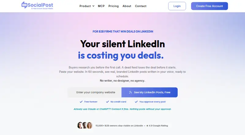SocialPost's own site