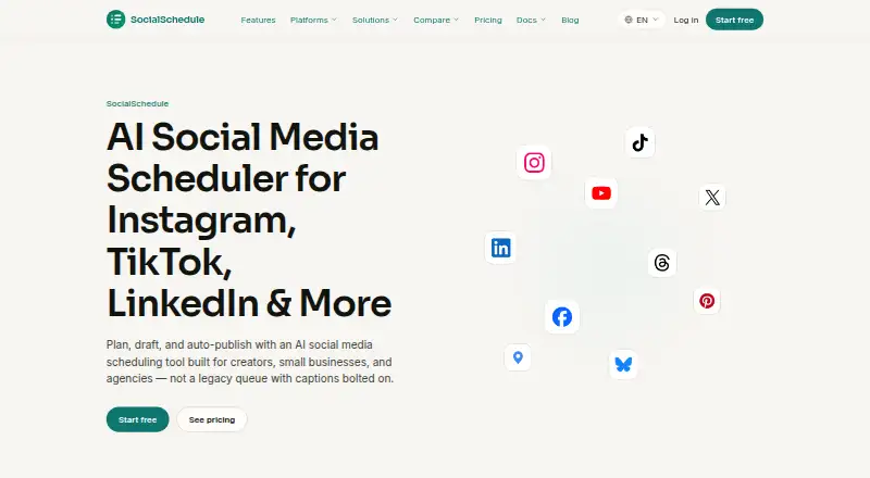 SocialSchedule's own site