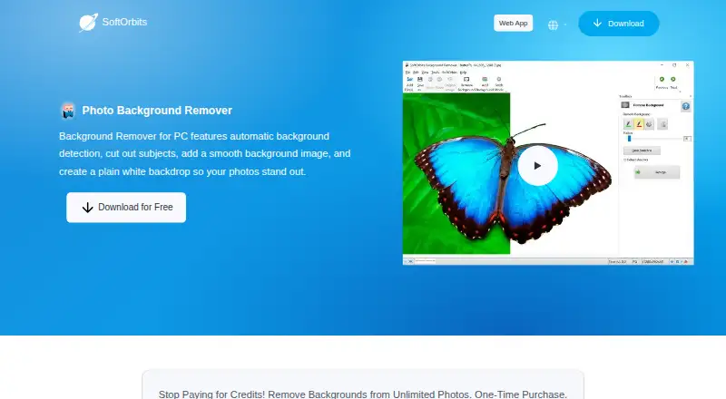 SoftOrbits AI Background Remover's own site
