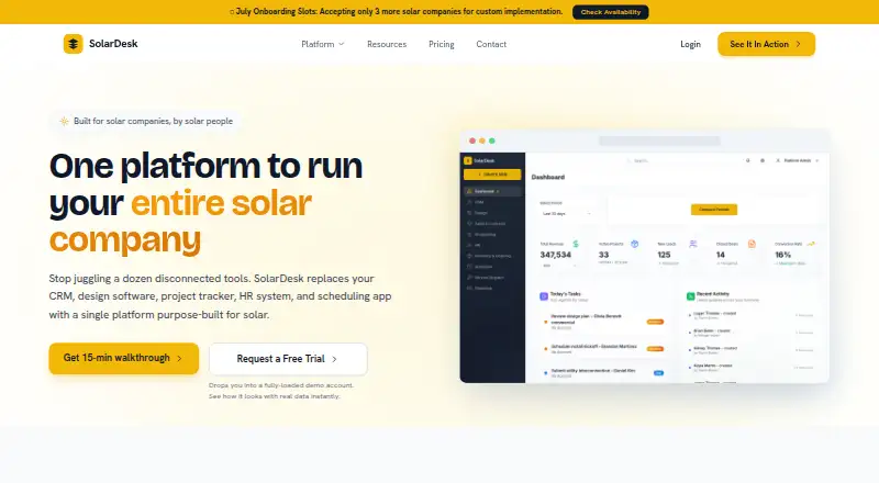 SolarDesk's own site