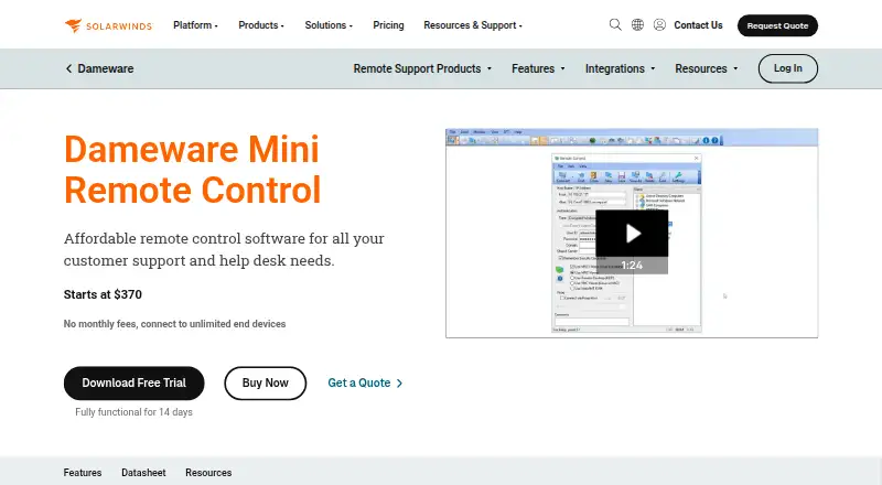 Dameware Mini Remote Control's own site