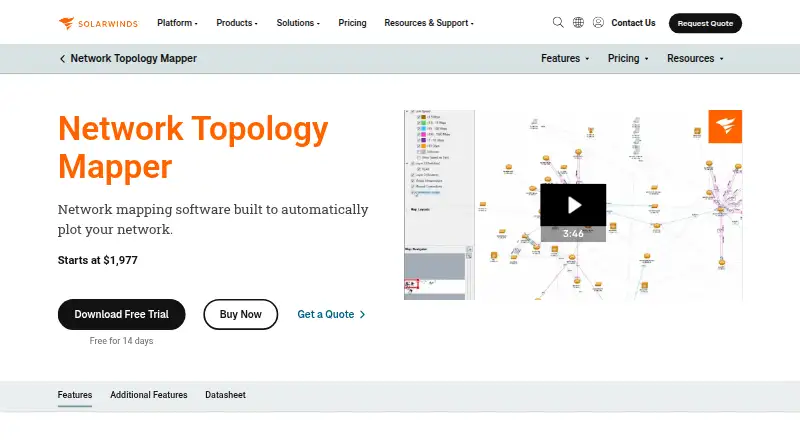 SolarWinds Network Topology Mapper's own site