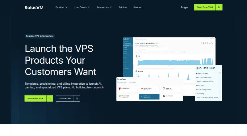 SolusVM's own site