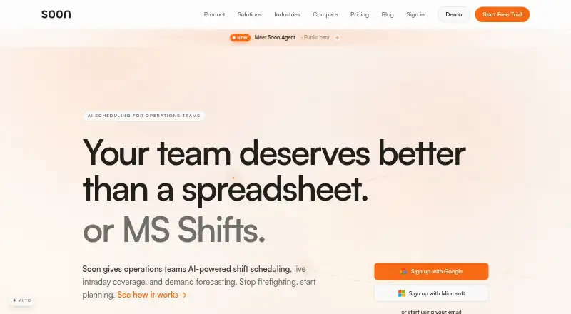 Soon's own site