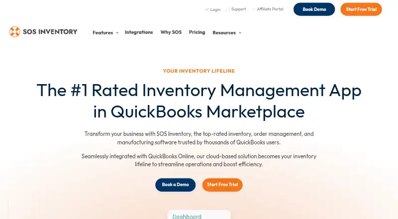 SOS Inventory's own site